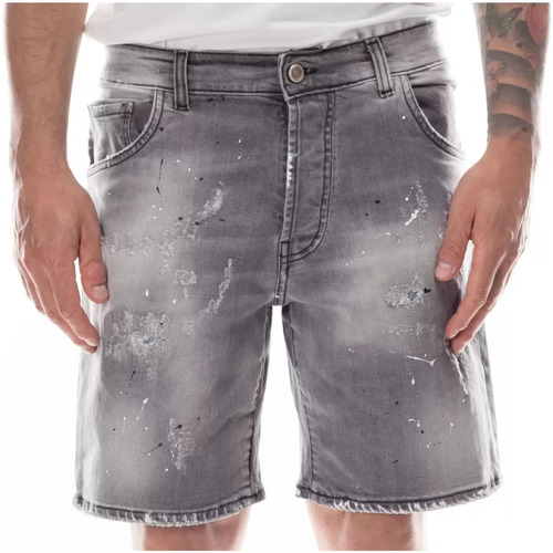 Vêtements Homme Shorts / Bermudas Studio Homme bermuda en jeans gris Gris