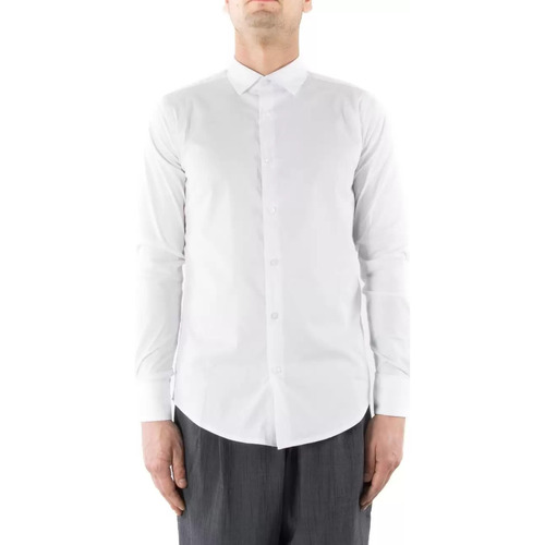 Vêtements Homme Chemises manches longues Outfit Chemise slim homme blanche Blanc