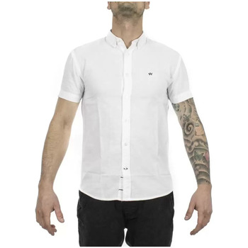 Vêtements Homme Chemises manches longues Kronstadt Chemise homme blanche manches courtes Blanc