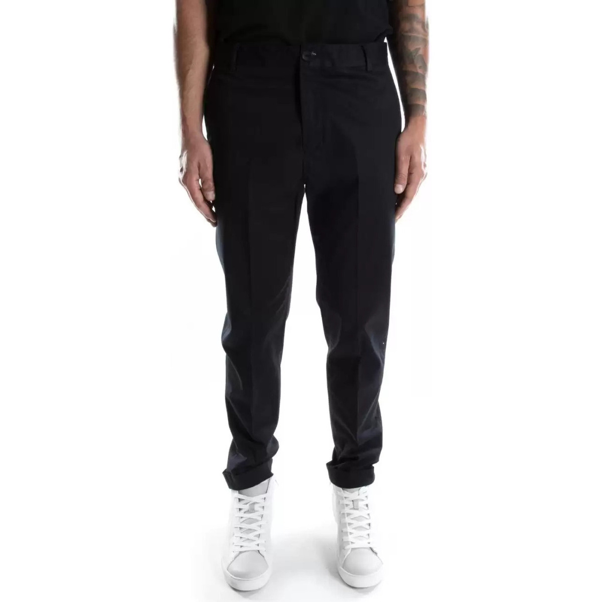 Vêtements Homme Pantalons Outfit Tenue pantalon homme en tissu noir Noir