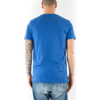 Hype T-shirt à col rond bleu  avec logo rose Bleu