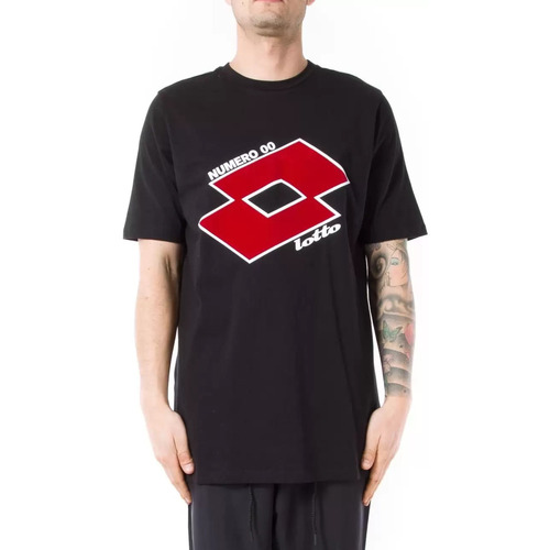 Vêtements Homme T-shirts & Polos Numero 00 x lotto t-shirt noir homme avec logo Noir
