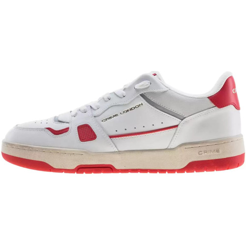 Chaussures Homme Baskets mode Crime London Baskets homme off-court blanches et ORAZEBs Blanc