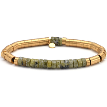 bracelets sixtystones  bracelet acier perles heishi 6mm aspe -large-20cm 