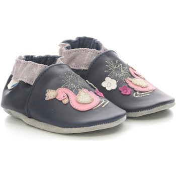 Chaussures Fille Chaussons bébés Robeez So Shiny Swan Marine Rose Bleu