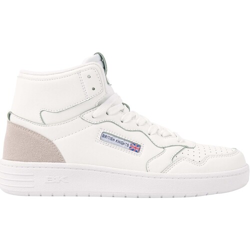 Chaussures polyester Baskets mode British Knights NOORS MID who BASKETS MONTANTE Blanc