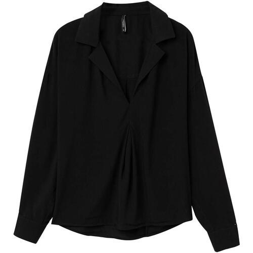 Vêtements Femme Eve Gilet Ciment L Tiffosi Manhattan noir ml blouse Noir
