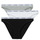 Sous-vêtements Femme Culottes & slips Calvin Klein Pure Seamless Thong BIKINI 3PK X3 Noir / Gris / Blanc