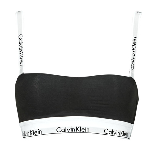 Sous-vêtements denim Brassières Calvin Klein Lauren Rise LIGHTLY LINED BANDEAU Noir