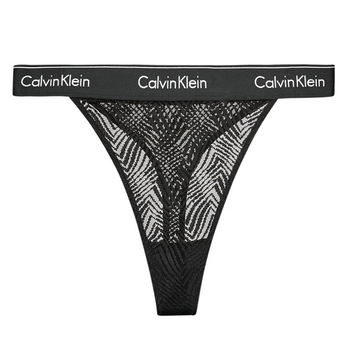 Sous-vêtements Femme Strings bianco Calvin Klein Jeans STRING THONG Noir