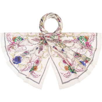 Accessoires textile Femme Echarpes / Etoles / Foulards Allée Du Foulard Etole soie Angelus Blanc