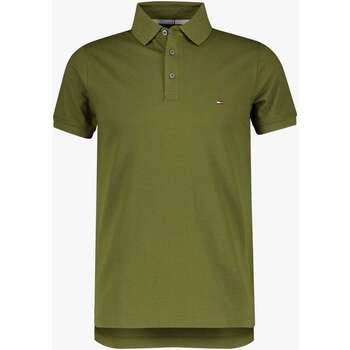 Vêtements Homme T-shirts & Polos Tommy Hilfiger Polo  ajusté kaki en coton bio stretch Marron