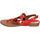 Chaussures Femme Sandales et Nu-pieds Café Noir EZ390 Rouge