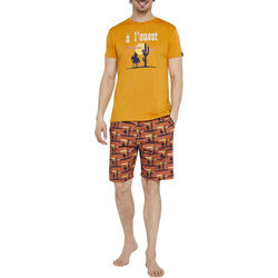 Vêtements Homme Pyjamas / Chemises de nuit Arthur Pyjama court coton Jaune
