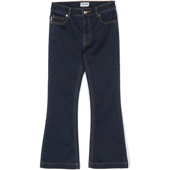 Vêtements Fille Jeans droit Moschino HAP04ULXE49 Bleu