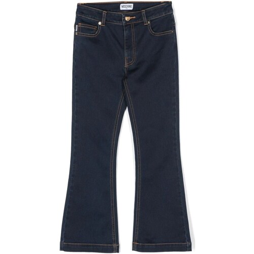 Vêtements Fille Jeans Bermuda droit Moschino HAP04ULXE49 Bleu