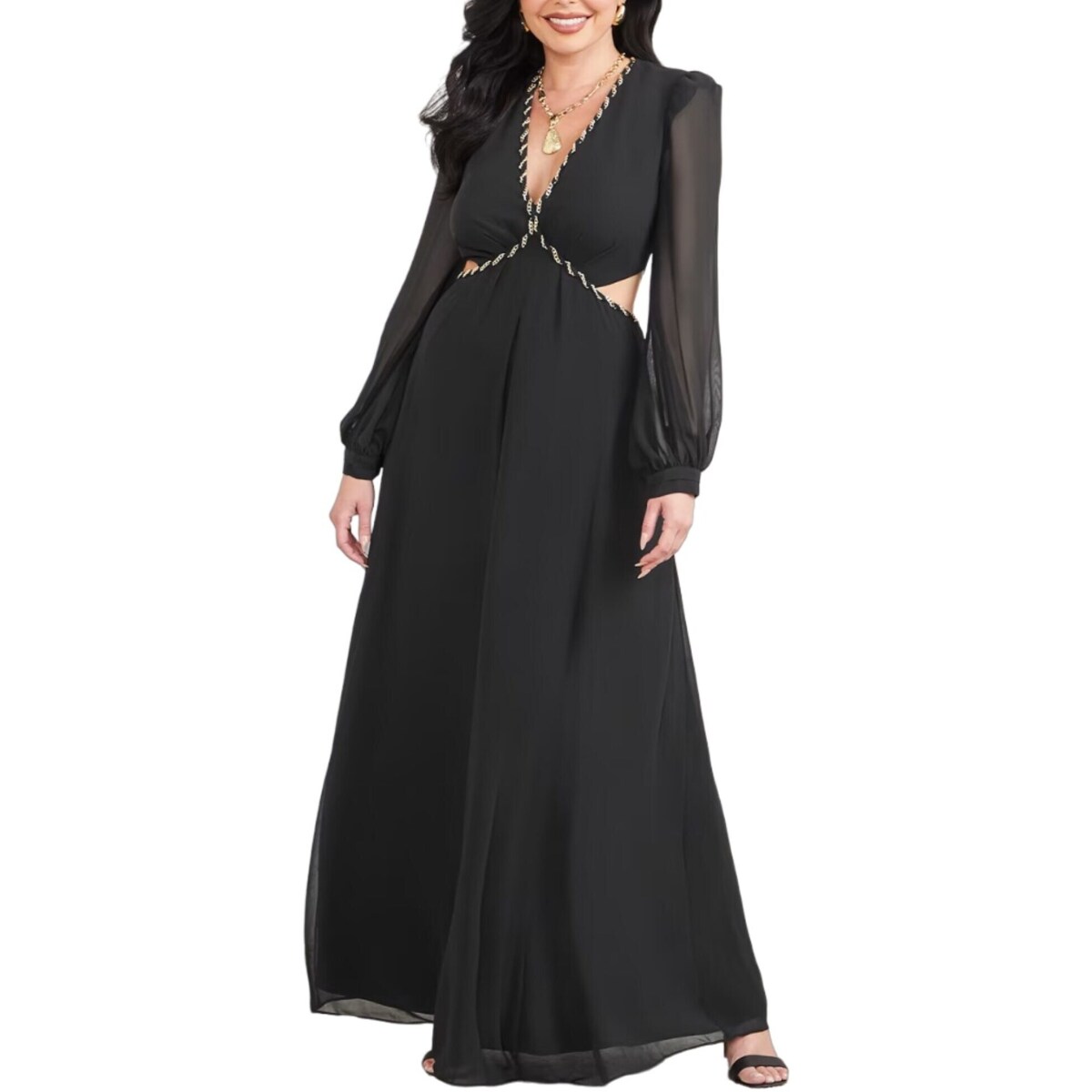 Vêtements Femme Robes longues Guess 3BGK51-8637Z Noir