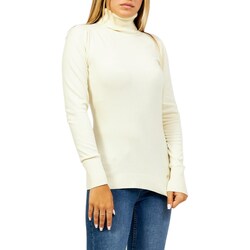 Vêtements Femme T-shirts manches longues Yes Zee M038-RU00 Blanc