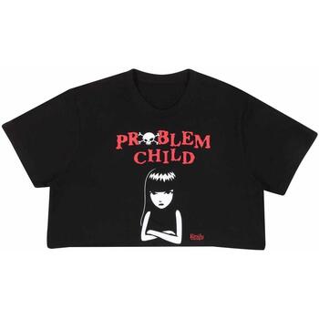 Vêtements T-shirts manches longues Emily The Strange Problem Child Noir