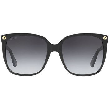 Montres & Bijoux Femme Lunettes de soleil Gucci sunglasses GG0022S Lunettes de soleil, Noir/Gris, 57 mm Noir