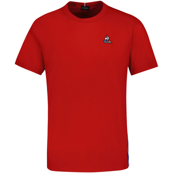 Vêtements Homme T-shirts & Polos Le Coq Sportif T-shirt coton col rond droit Rouge