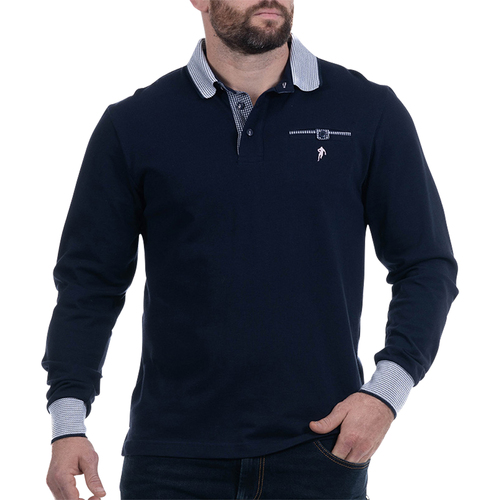 Vêtements Homme cotton tricolour-detail T-shirt Ruckfield Polo coton Bleu