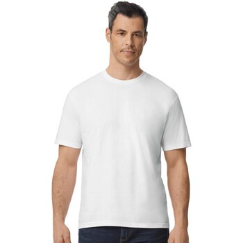 Vêtements T-shirts manches longues Gildan 65000 Blanc