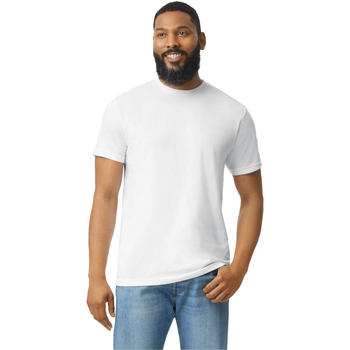 Vêtements T-shirts manches longues Gildan 67000 Blanc