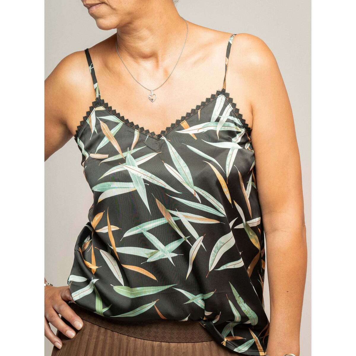 Vêtements Femme striped patchwork cotton shirt Débardeur Noir Manaus Noir