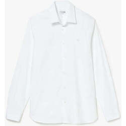 Vêtements Homme Chemises manches longues Lacoste Chemise  blanche Blanc