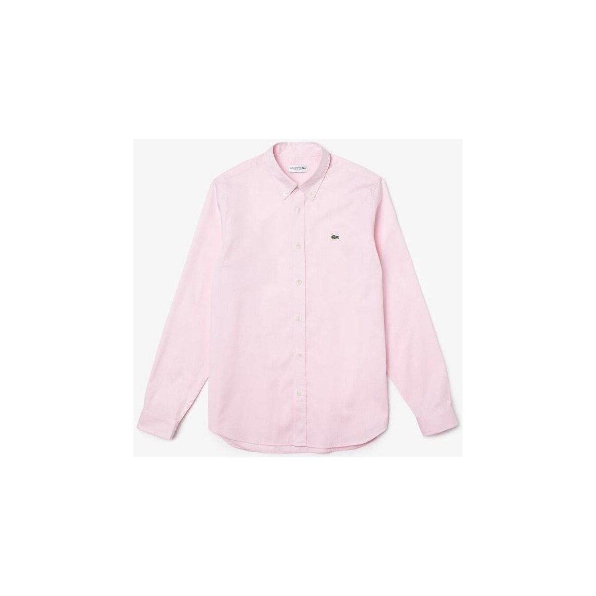 Vêtements Homme Chemises manches longues Lacoste Chemise  rose clair en coton Rose