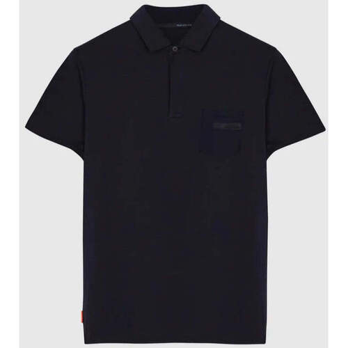 Vêtements Homme T-shirts & Polos Tous les sacscci Designs Polo poche plaquée  marine en jersey stretch Bleu