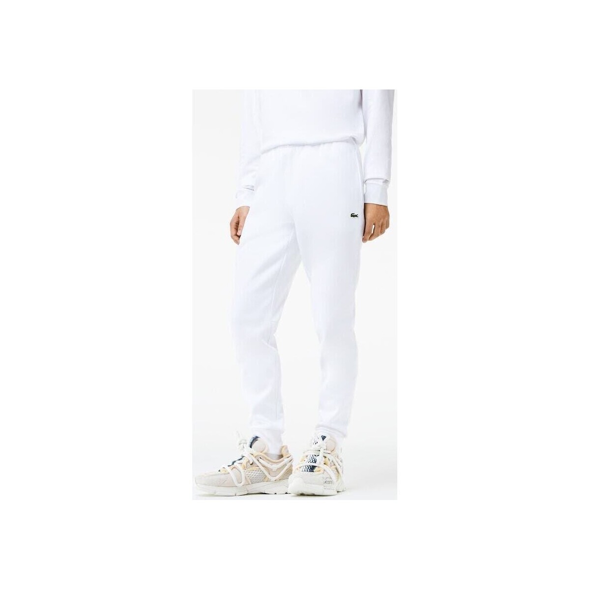 Vêtements Homme Pantalons de survêtement Lacoste Pantalon de jogging  blanc en molleton de coton bio Blanc