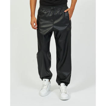 Vêtements Homme Pantalons BOSS Pantalon de survêtement stretch en similicuir Noir