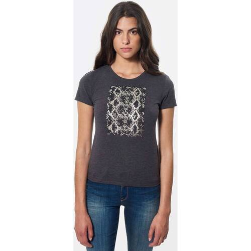 Vêtements Femme Calvin Klein Jeans Sweatshirt in Schwarz mit Monogramm-Logo hinten FETE Gris
