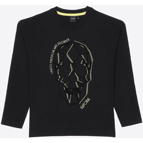 Vêtements Garçon g Cheerful T-Shirt mit Slogan ELPIN Noir