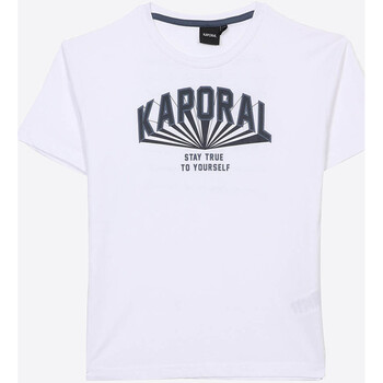 Vêtements Garçon T-shirts zebra manches courtes Kaporal PLUX Blanc