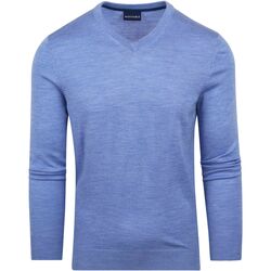 Vêtements Homme Sweats Suitable Pull  Merino Col V Bleu clair Bleu