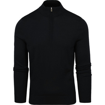 Vêtements Homme Sweats Suitable Merino Half Zip Sweater Black Noir