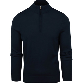 Vêtements Homme Sweats Suitable Merino Half Zip Sweater Marine Bleu