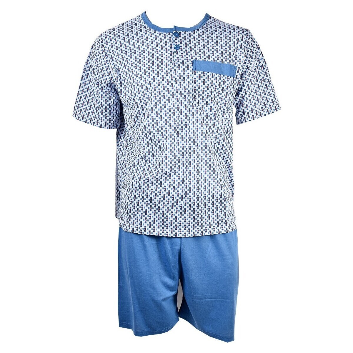 Vêtements Homme Pyjamas / Chemises de nuit Ozabi Pyjama Court Homme ECO HOMEWEAR Bleu