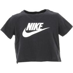 Vêtements Fille T-shirts manches courtes Como nike G nsw tee crop futura Noir