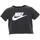 Vêtements Fille T-shirts manches courtes Nike G nsw tee crop futura Noir