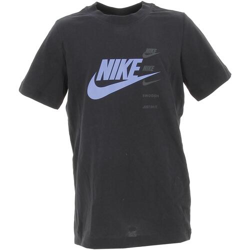 Vêtements Garçon T-shirts manches courtes Nike B nsw si ss tee Noir