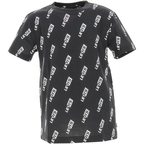 Vêtements Garçon T-shirts manches courtes Levi's Lvb split boxtab logo print te Noir