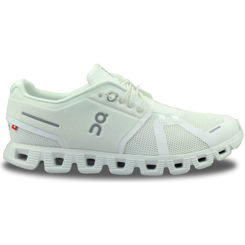 Chaussures Baskets mode On Running back Cloud 5 Blanc Blanc