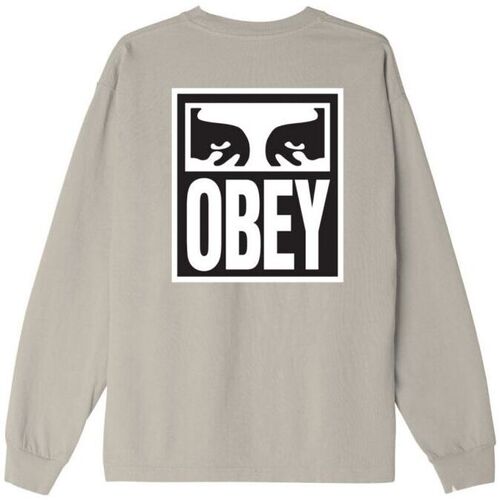 Vêtements Homme T-shirts manches courtes Obey Rideaux / stores Heavyweight Homme Silver Argenté