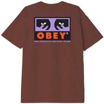 Obey T-shirt Subvert Heavyweight Homme Sepia Marron
