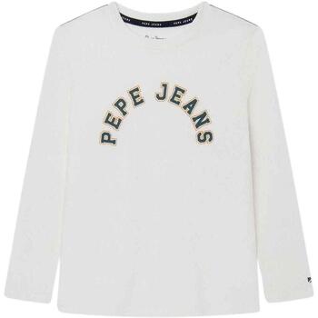 Vêtements Garçon T-shirts & Polos Pepe JEANS straight  Blanc