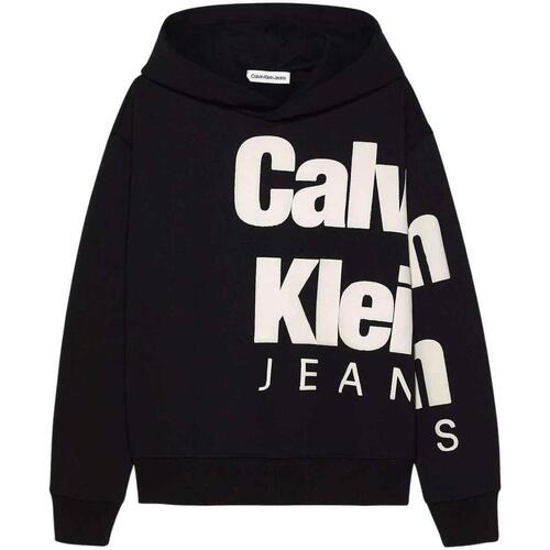 Vêtements Garçon Sweats Calvin Klein sportlichen JEANS  Noir